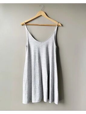 Aritzia Heather Light Gray Swing Tank Dress